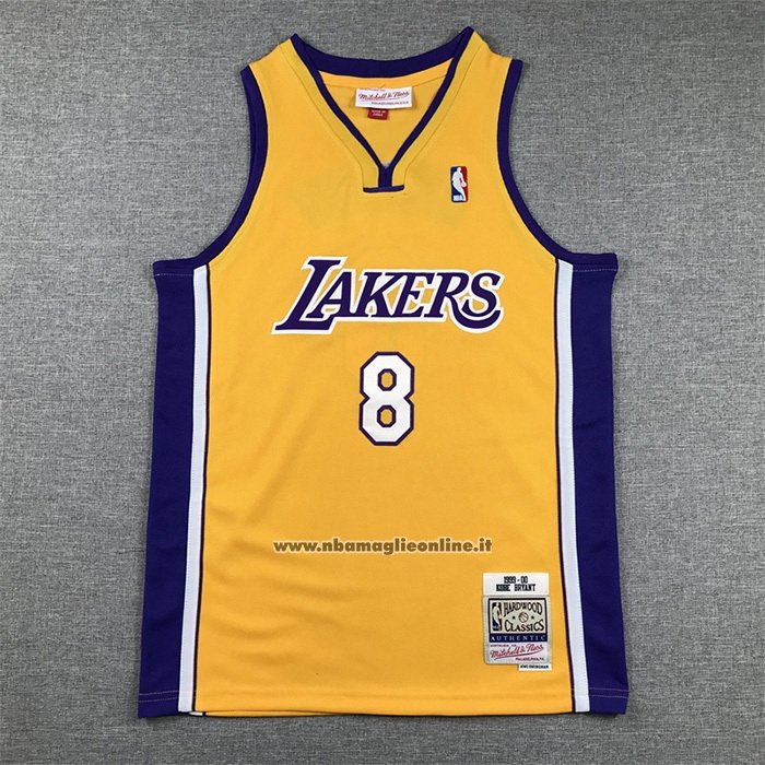 Maglia Bambino Los Angeles Lakers Kobe Bryant #8 Mitchell & Ness 1999-00 Giallo